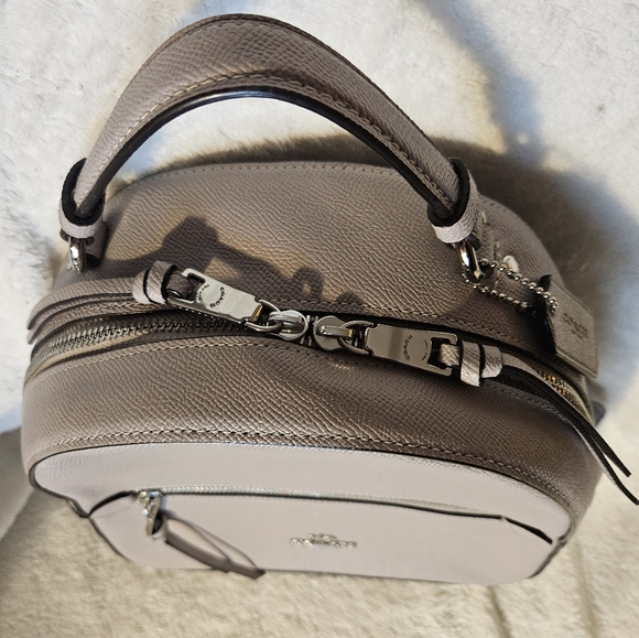 Coach Jordyn Leather Backpack in Chalk - Picture 7 of 12